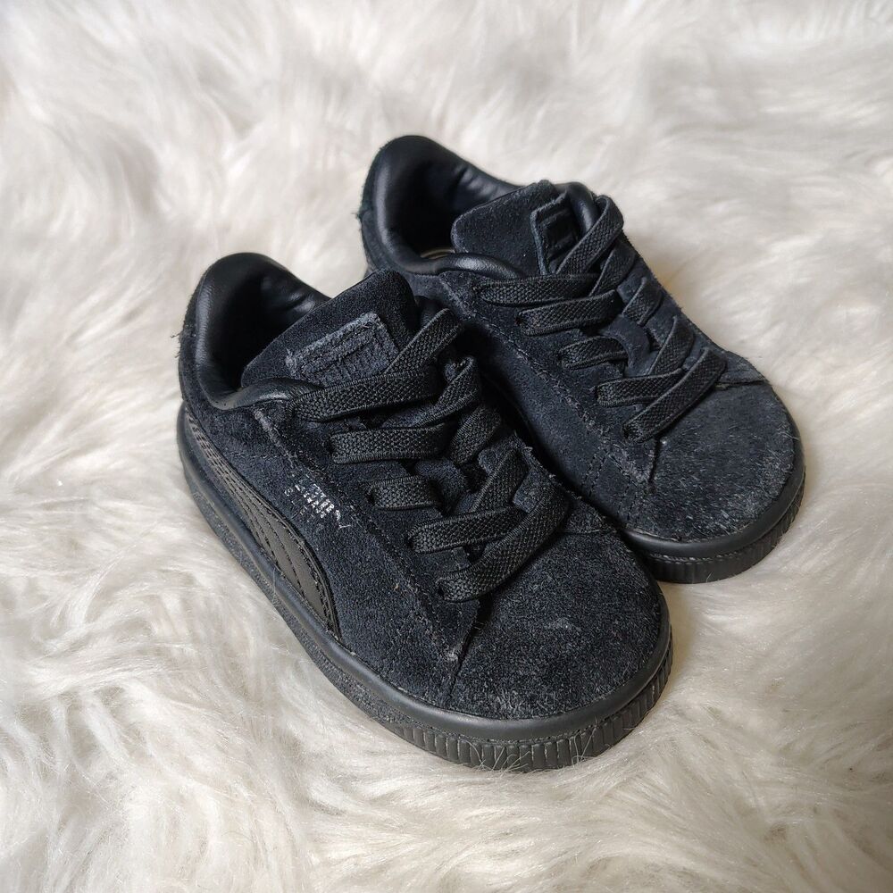 Black On Black Toddler Pumas Size 3